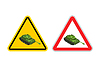 Vector clipart: Warning sign of attention War. Dangers yellow